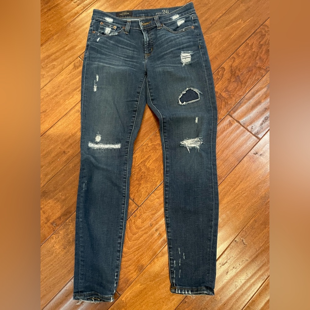 Womens J Crew toothpick jeans size 26